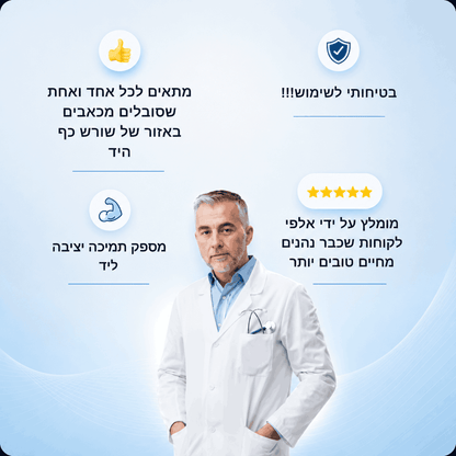 ™WristFlex Pro - מכשיר עיסוי להקלה ומניעת כאבים בשורש כף היד