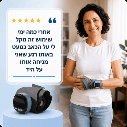 ™WristFlex Pro - מכשיר עיסוי להקלה ומניעת כאבים בשורש כף היד