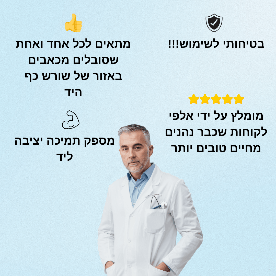 ™WristFlex Pro - מעסה טיפולי לשיקום ומניעת כאבים בשורש כף היד