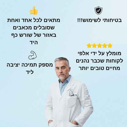 ™WristFlex Pro - מעסה טיפולי לשיקום ומניעת כאבים בשורש כף היד